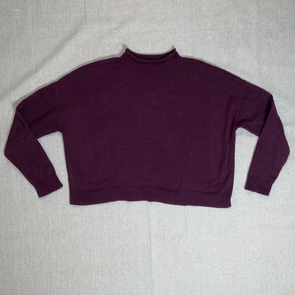 Sonoma Burgundy Lightweight Funnel Neck Sweater - Small - Picture 1 of 7